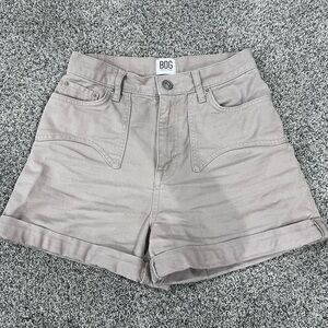 BDG Urban Outfitters Beige High Rise Denim Shorts Zip Fly Women’s Size US 26